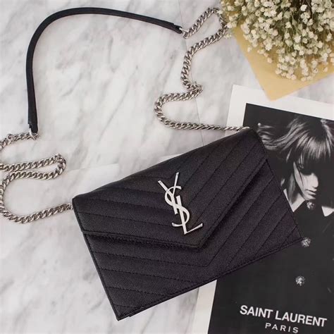 ysl wallet silver hardware|YSL wallet used.